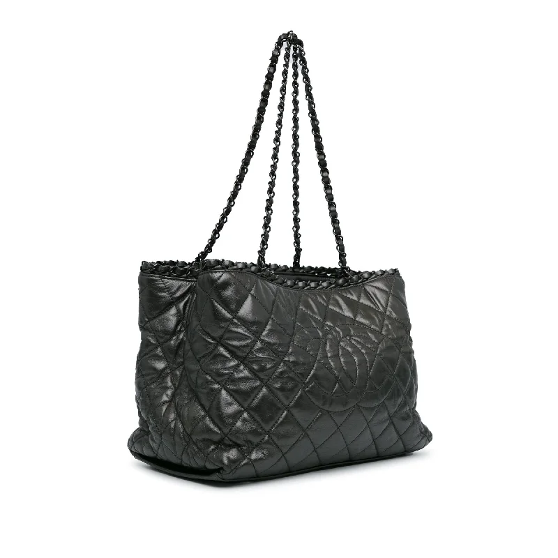 Chanel bags for women who appreciate fine craftsmanshipChanel Quilted Aged Calfskin Chain Me Tote (63pbEt)