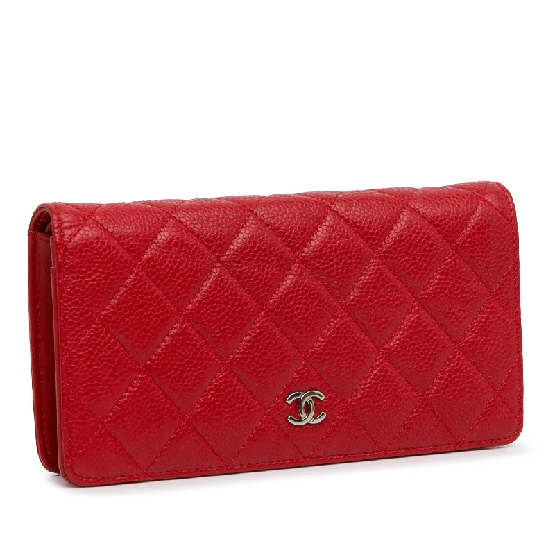 Chanel classicChanel Quilted Caviar L Yen Bifold Long Wallet (GP94qH)