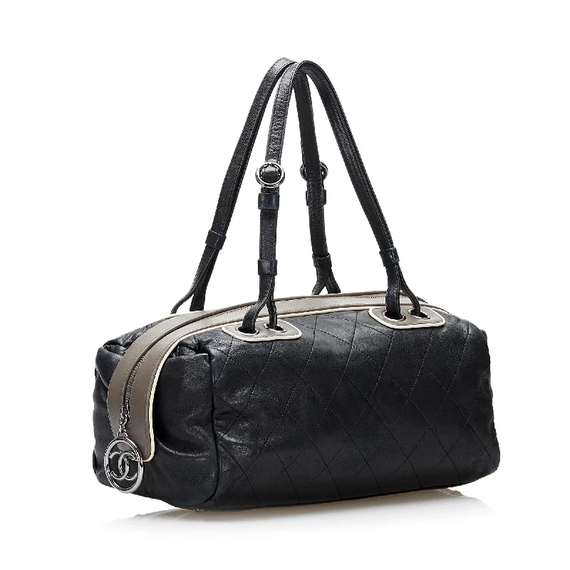 Chanel bags for women with a taste for high fashionChanel Quilted Lambskin Bowler Bag (37879)