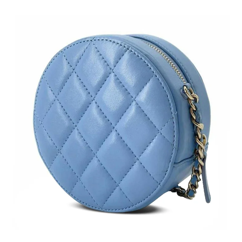 Chanel classicChanel Quilted Lambskin Round Clutch with Chain (a9yAVi)