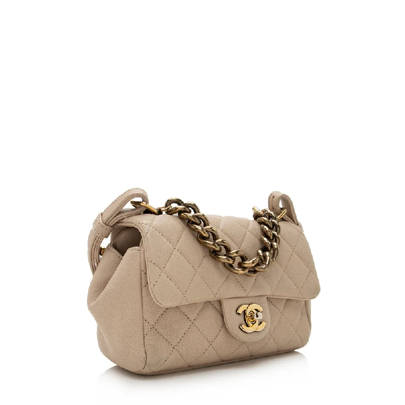 Chanel Quilted Leather Shoulder Bag for FashionistasChanel Sheepskin Trapezio Mini Flap Bag - FINAL SALE (21135)