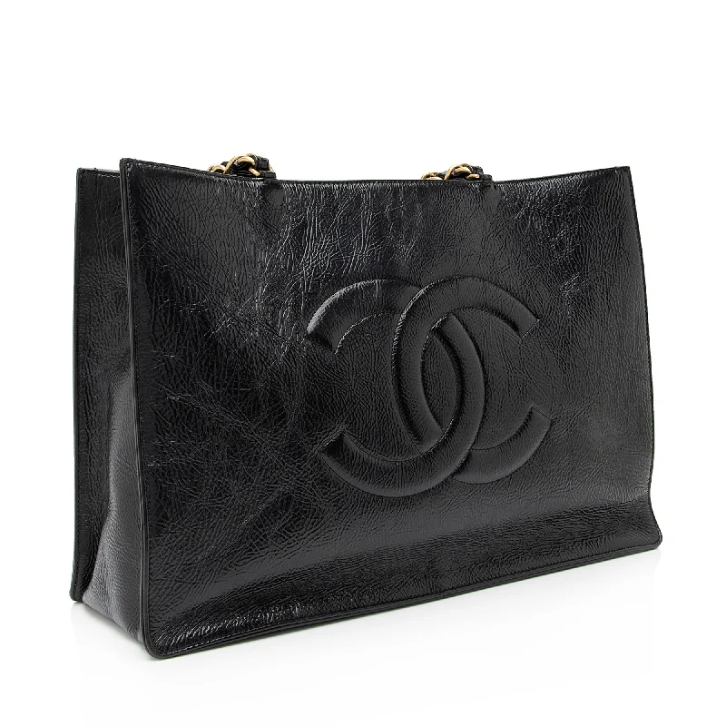 Chanel Black Handbag for Business MeetingsChanel Shiny Aged Calfskin Timeless CC E/W Shopping Tote (FZUf4Q)