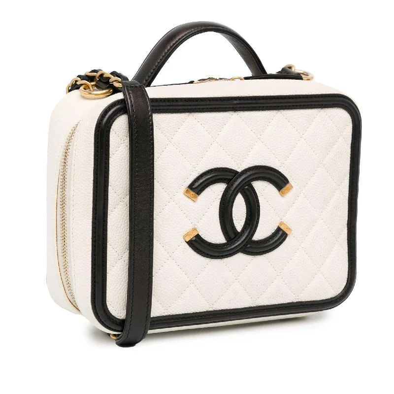 Chanel New Arrival Handbag with Gold HardwareChanel Small Caviar CC Filigree Vanity Case (fHirT4)