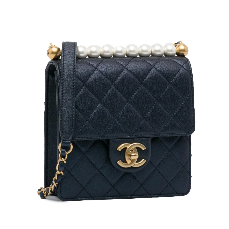 Chanel New Arrival Handbag with Gold HardwareChanel Small Chic Pearls Flap Bag (t5gHz6)