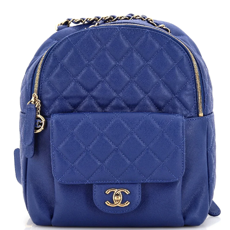 Christian Dior handbags with a snap - button closure and a decorative buckleCC Day Backpack Quilted Caviar Large