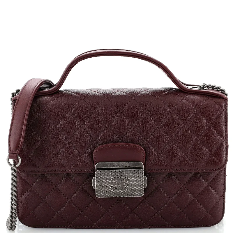 Fashion - forward Christian Dior tote bags for the modern womanCC University Flap Bag Quilted Goatskin Small