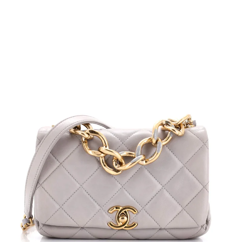 Christian Dior bags with a detachable coin purse insideColor Match Flap Bag Quilted Lambskin Small