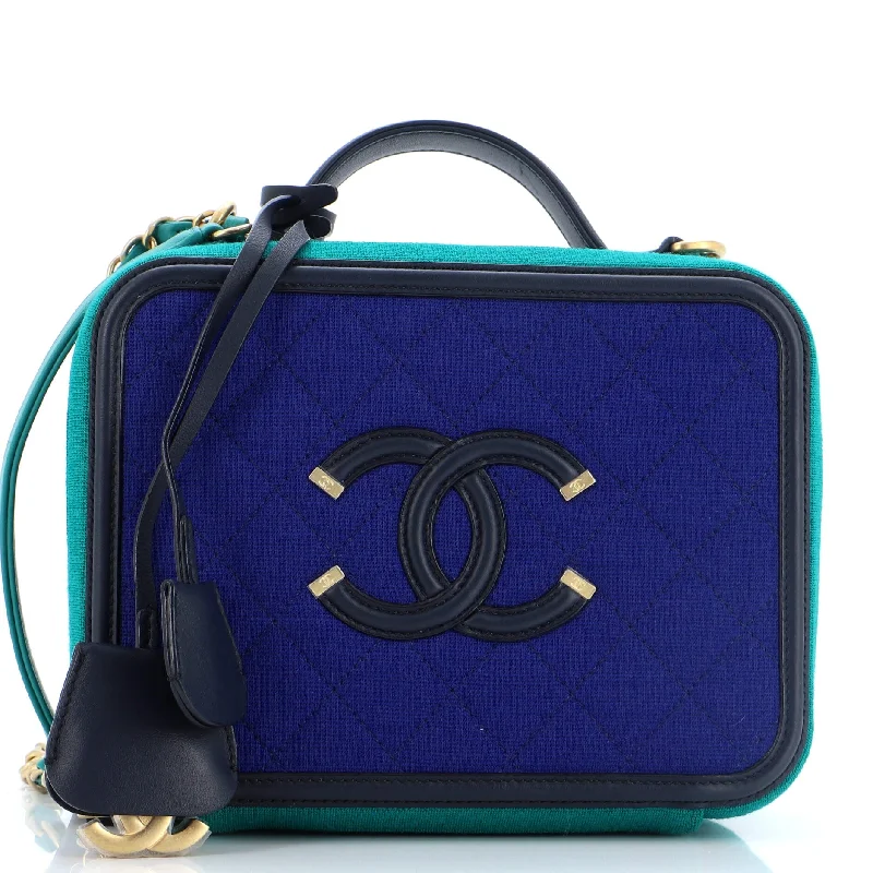 Christian Dior handbags with a detachable mirror for on - the - go touch - upsFiligree Vanity Case Quilted Jersey Medium