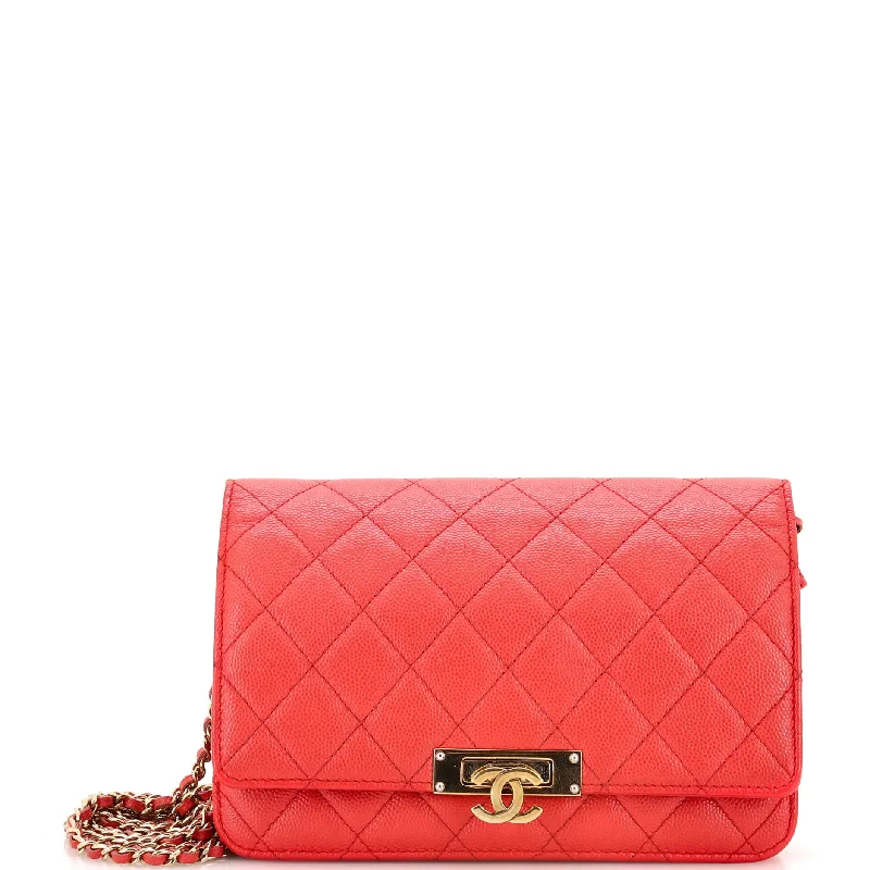 Christian Dior backpacks with a sleek, minimalist silhouetteGolden Class Wallet on Chain Quilted Caviar