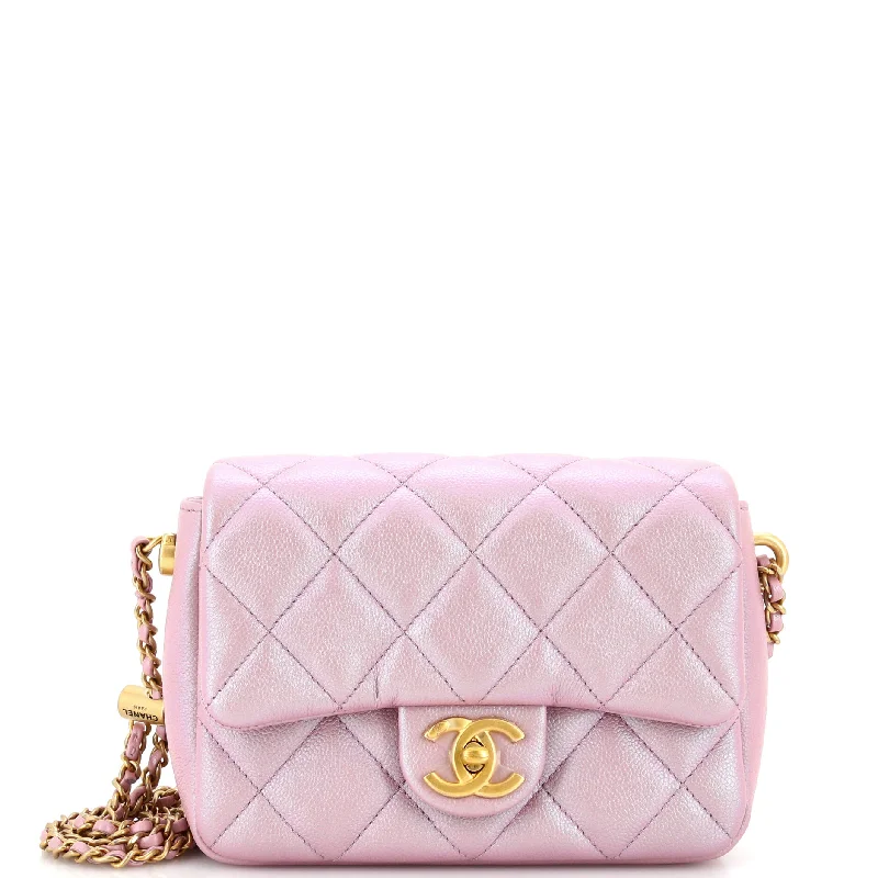 Christian Dior handbags with a removable shoulder strap for versatilityMy Perfect Adjustable Chain Flap Bag Quilted Iridescent Caviar Mini