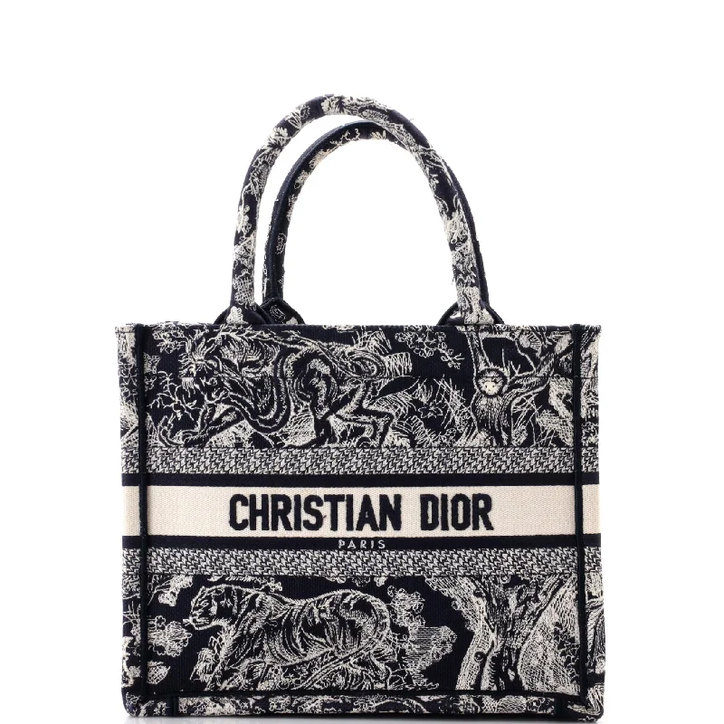 Luxury Christian Dior crossbody bags with a chain - link strapBook Tote Embroidered Canvas Small