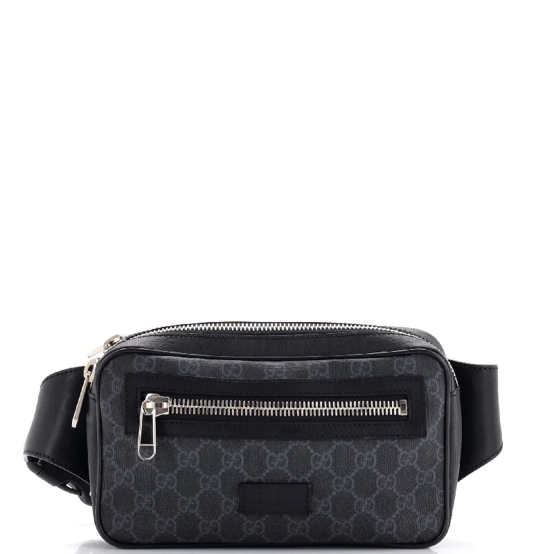 Christian Dior handbags with a detachable mirror for on - the - go touch - upsSoft Zip Belt Bag GG Coated Canvas Small