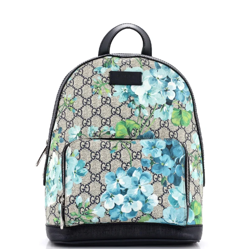 Christian Dior backpacks with a sleek, minimalist silhouetteZip Pocket Backpack Blooms Print GG Coated Canvas Small